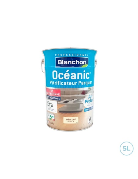 Vitrificateur Océanic Air Protect chêne ciré protection et finition bois - Blanchon 5L