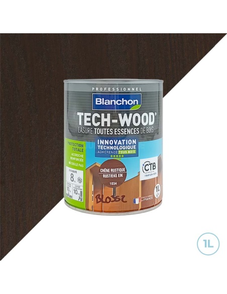 Blanchon lasure tech-wood - Chêne rustique - 1L tous types de bois