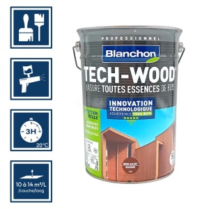 Blanchon lasure tech-wood - Chêne rustique - 1L tous types de bois 2