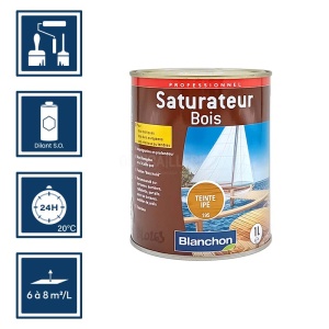 Blanchon saturateur bois teinte IPE 1L - Toutes essences de bois 2