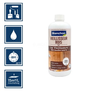 Vieillisseur cendre pour bois intérieur 1L - Blanchon 2