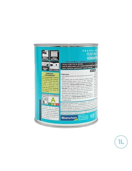 Peinture de rénovation blanc 1L Blanchon - Pour cuisine et salle de bains