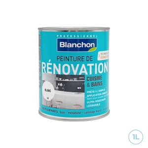 Peinture de rénovation blanc 1L Blanchon - Pour cuisine et salle de bains