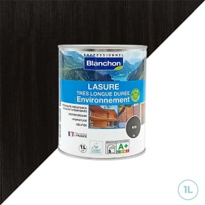 Blanchon lasure pour une longue durée noir 1L - Environnement biosourcée