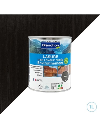 Blanchon lasure pour une longue durée noir 1L - Environnement biosourcée