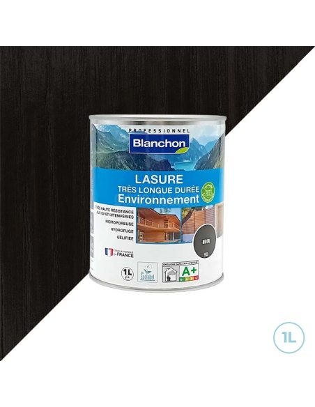Blanchon lasure pour une longue durée noir 1L - Environnement biosourcée