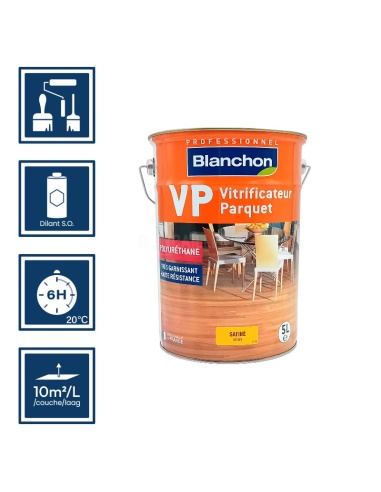 Pictos : application au pinceau, au rouleau ou au spalter / Séchage en 6h 20°C / Nettoyage diluant S.O / Rendement 10m²/l