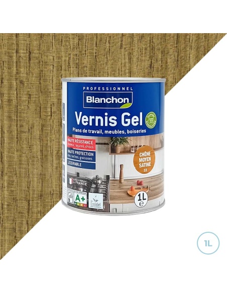 Blanchon vernis pour plans de travail et boiseries chêne moyen - 1L gel bio