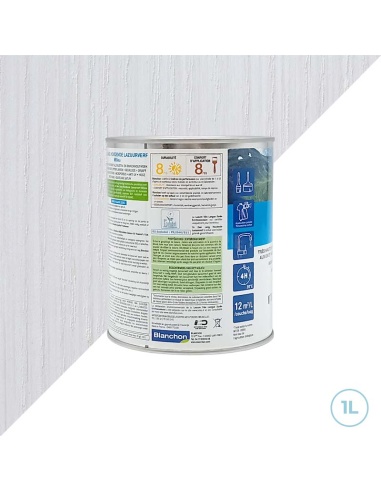 Blanchon - Lasure très longue tenue - 1L Blanc environnement  biologique