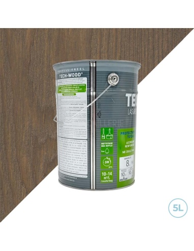 Lasure tech-wood bois grise - Blanchon - Bois grise 5L