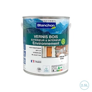 Vernis pour bois intérieur et extérieur environnement biosourcé Blanchon - Incolore satiné 2,5L