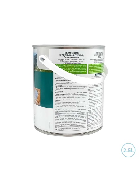 Vernis pour bois intérieur et extérieur environnement biosourcé Blanchon - Incolore satiné 2,5L