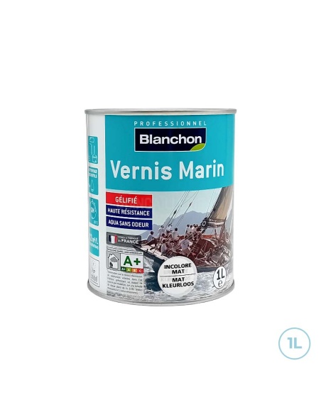 Vernis marin incolore mat pour bateaux 1L - Blanchon