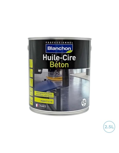 Huile cire béton aspect cire incolore 2,5L Blanchon