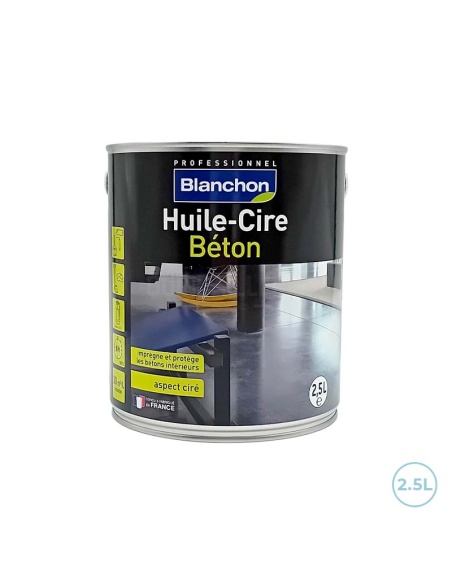 Huile cire béton aspect cire incolore 2,5L Blanchon