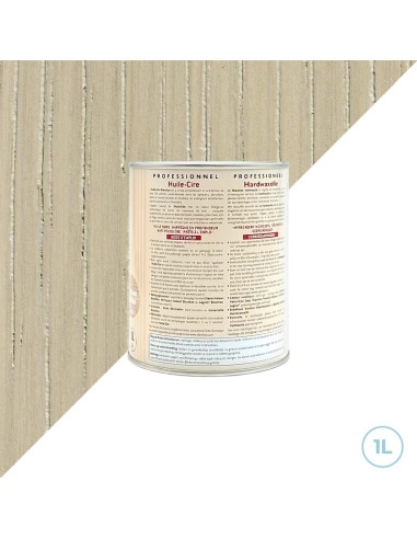 Décoration plan de travail Blanchon - Huile Cire gris blanc - 1L