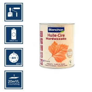 Décoration plan de travail Blanchon - Huile Cire gris blanc - 1L 2