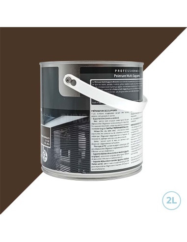 Peinture multi-supports extérieurs ral 8014 brun normand satiné - 2L Blanchon