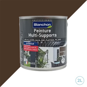 Peinture multi-supports extérieurs ral 8014 brun normand satiné - 2L Blanchon