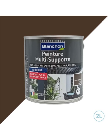 Peinture multi-supports extérieurs ral 8014 brun normand satiné - 2L Blanchon