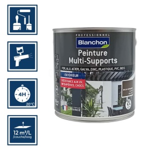 Peinture multi-supports extérieurs ral 8014 brun normand satiné - 2L Blanchon 2