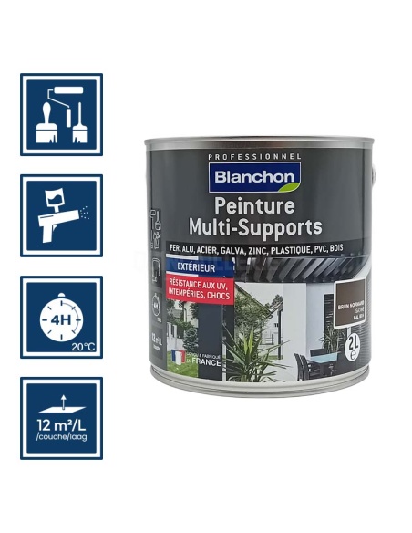 Pictos : application pinceaux rouleaux; recouvrable 4h; utilisation pistolet peinture; rendement 12m²/l/couche