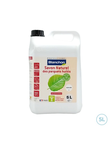 Savon incolore naturel biosourcé pour parquets huilés 5L Blanchon