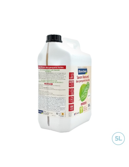 Savon incolore naturel biosourcé pour parquets huilés 5L Blanchon