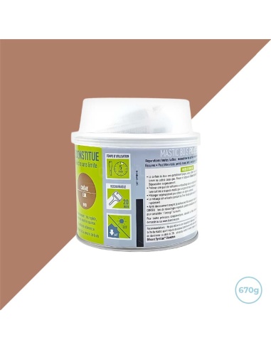 Mastic bois polyester chêne 670g Blanchon
