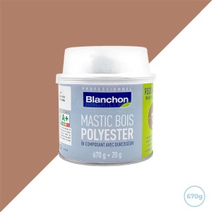 Mastic bois polyester chêne 670g Blanchon