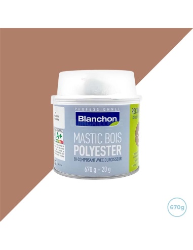 Mastic bois polyester chêne 670g Blanchon