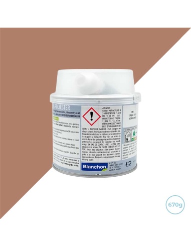Mastic bois polyester chêne 670g Blanchon