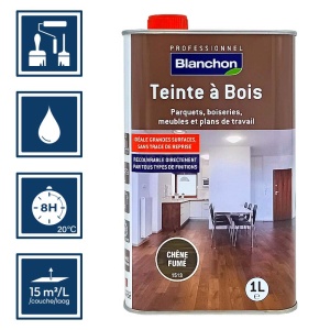 Teinte à bois pigmentaire chêne fumé 1L Blanchon 2