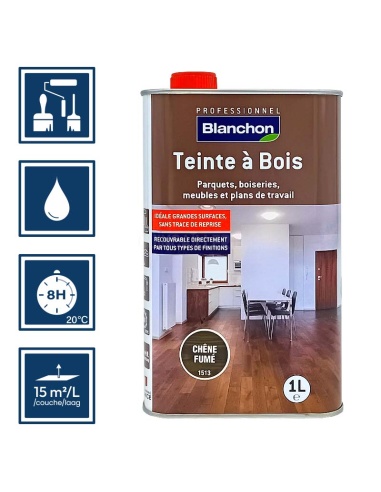 Teinte à bois pigmentaire chêne fumé 1L Blanchon