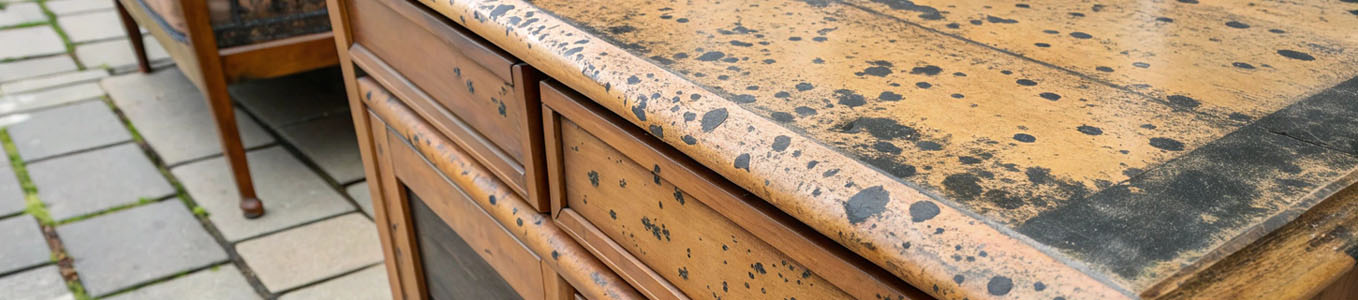 meuble avec taches de moisissures